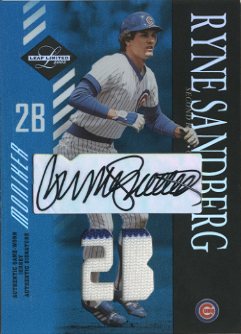 2003 Leaf Limited Moniker Jersey Position #169 Ryne Sandberg/5