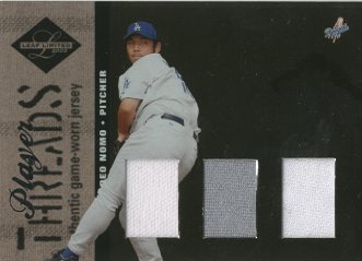 2003 Leaf Limited Player Threads Triple #8 H.Nomo Dodgers-Sox-Mets