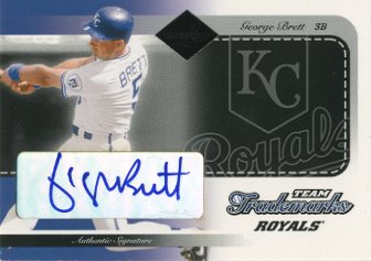 2003 Leaf Limited Team Trademarks Autographs #33 George Brett/5