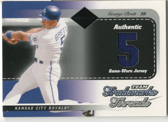 2003 Leaf Limited Team Trademarks Threads Number #33 George Brett/5