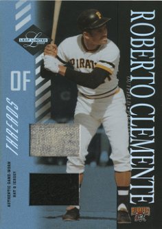 2003 Leaf Limited Threads Double #157 Roberto Clemente Hat-Jsy/5