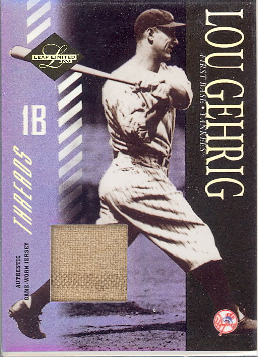 2003 Leaf Limited Threads Prime #155 Lou Gehrig/5