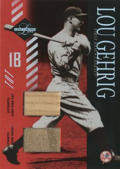 2003 Leaf Limited TNT #155 Lou Gehrig Bat-Jsy/5