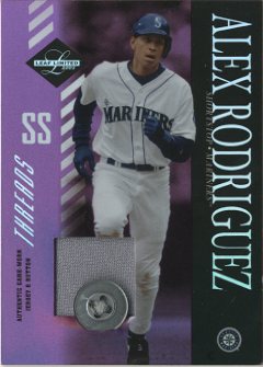 2003 Leaf Limited Threads Button #111 Alex Rodriguez M's H