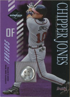 2003 Leaf Limited Threads Button #140 Chipper Jones A