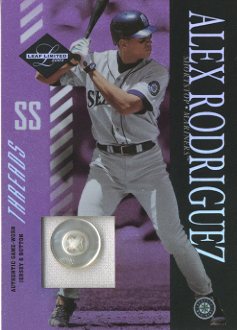 2003 Leaf Limited Threads Button #151 Alex Rodriguez M's A