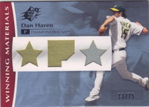 2008 SPx Winning Materials Position 75 #DH Dan Haren