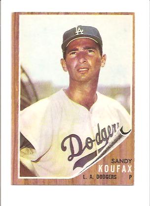 1962 Topps #5 Sandy Koufax UER (Struck ou 18)