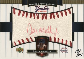 2003 Sweet Spot Classics Autographs Yankee Greats Red Ink #DM Don Mattingly