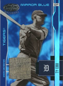 2003 Leaf Certified Materials Mirror Blue Materials #204 Ty Cobb RET Pants/10
