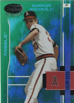 2003 Leaf Certified Materials Mirror Emerald #4 Nolan Ryan Angels