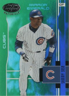 2003 Leaf Certified Materials Mirror Emerald #29 Sammy Sosa