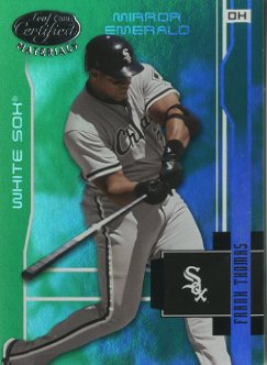 2003 Leaf Certified Materials Mirror Emerald #38 Frank Thomas