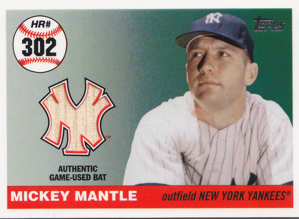 2006 Topps Mantle Home Run History Bat Relics #R302 Mickey Mantle