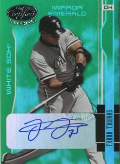 2003 Leaf Certified Materials Mirror Emerald Autographs #38 Frank Thomas
