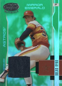 2003 Leaf Certified Materials Mirror Emerald Materials #72 Nolan Ryan Astros Jsy