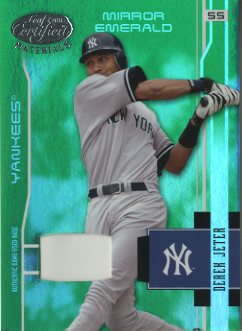2003 Leaf Certified Materials Mirror Emerald Materials #121 Derek Jeter Base