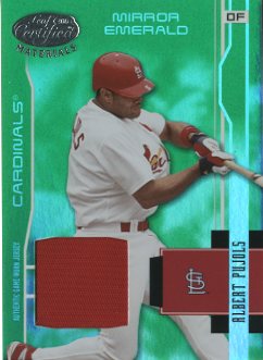 2003 Leaf Certified Materials Mirror Emerald Materials #173 Albert Pujols Jsy