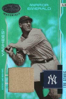 2003 Leaf Certified Materials Mirror Emerald Materials #202 Lou Gehrig RET Pants