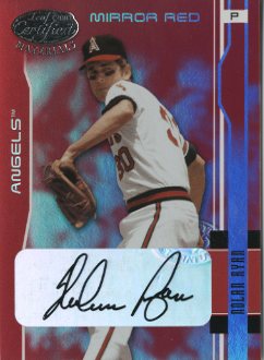 2003 Leaf Certified Materials Mirror Red Autographs #4 Nolan Ryan Angels/5