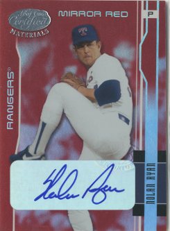 2003 Leaf Certified Materials Mirror Red Autographs #191 Nolan Ryan Rgr/5