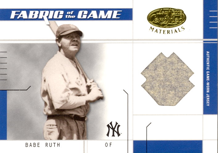 2003 Leaf Certified Materials Fabric of the Game #15BA Babe Ruth BA/10