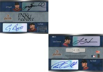 2003 Donruss Signature INKredible Four #1 Jeff Bagwell/Craig Biggio/Lance Berkman/Roy Oswalt