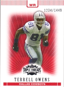 2007 Topps Triple Threads #57 Terrell Owens