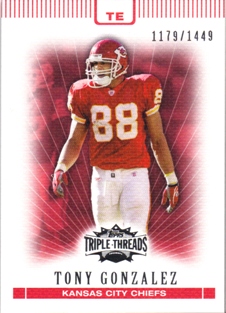 2007 Topps Triple Threads #75 Tony Gonzalez