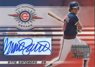 2003 Donruss Signature Team Trademarks Autographs Decade #29 Ryne Sandberg