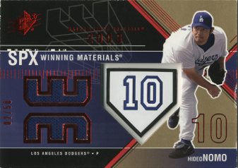 2003 SPx Winning Materials 50 #HN2B Hideo Nomo Num