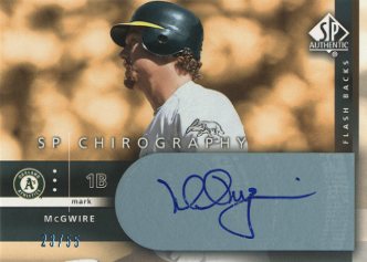 2003 SP Authentic Chirography Flashback #MA Mark McGwire/55