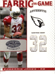 2007 Leaf Certified Materials Fabric of the Game Jersey Number #34 Edgerrin James/32