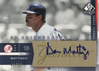 2003 SP Authentic Chirography Yankees Stars Gold #DM Don Mattingly