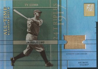 2003 Donruss Elite All-Time Career Best Materials Parallel #2 Ty Cobb Bat/24