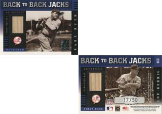 2003 Donruss Elite Back to Back Jacks #49 Babe Ruth/Lou Gehrig