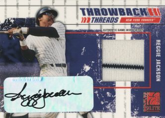 2003 Donruss Elite Throwback Threads Autographs #84 Reggie Jackson/25