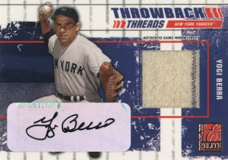 2003 Donruss Elite Throwback Threads Autographs #88 Yogi Berra/25