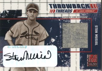 2003 Donruss Elite Throwback Threads Autographs #89 Stan Musial/25