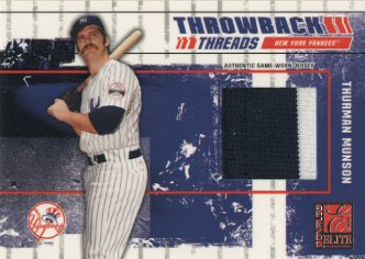 2003 Donruss Elite Throwback Threads Prime #80 Thurman Munson