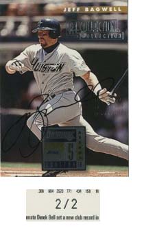2003 Donruss Recollection Autographs #10 Jeff Bagwell 96/2