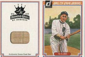 2003 Diamond Kings HOF Heroes Reprints Materials #9 Ty Cobb Bat