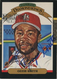 2003 Diamond Kings Recollection Autographs #71 Ozzie Smith 87 DK/1