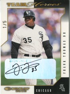 2003 Donruss Team Heroes Autographs #124 Frank Thomas/5