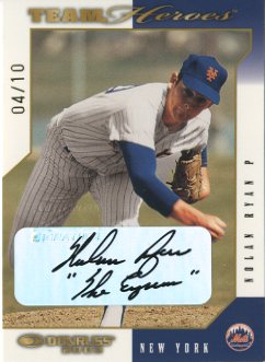 2003 Donruss Team Heroes Autographs #327 Nolan Ryan Mets/10