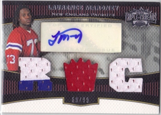2006 Topps Triple Threads #113 Laurence Maroney JSY AU RC