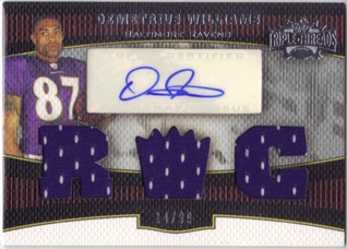2006 Topps Triple Threads #125 Demetrius Williams JSY AU RC