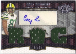 2006 Topps Triple Threads #145 Cory Rodgers JSY AU RC