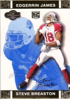 2007 Topps Co-Signers Changing Faces Gold Blue #77B Steve Breaston/Edgerrin James