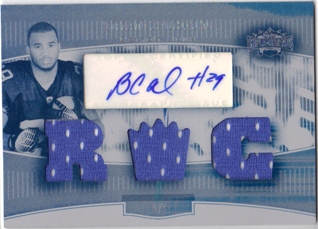 2006 Topps Triple Threads Printing Plate Cyan #112 Brian Calhoun JSY AU